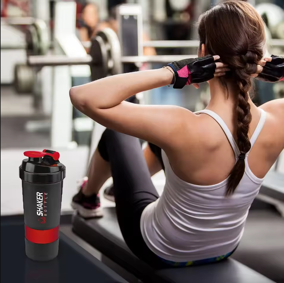 Ultimate 3-Layer Gym Protein Shaker Bottle
